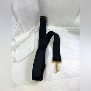 Versace Bag Strap. Black/Gold.